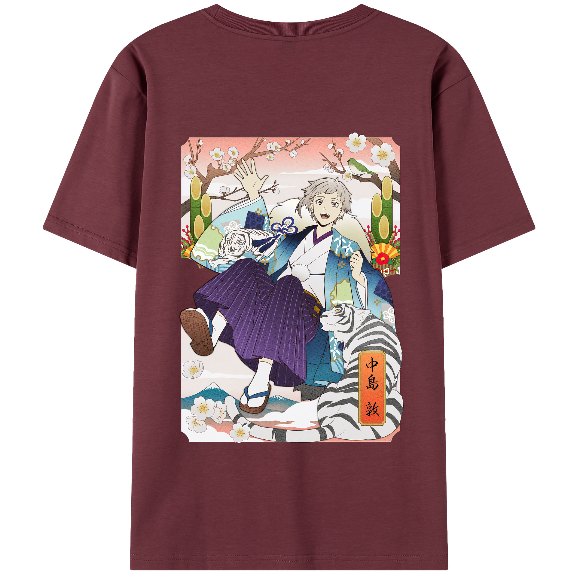 （画像用） 文豪ストレイドッグス Bungo Stray Dogs 綿100％半袖Tシャツ（背面プリント）